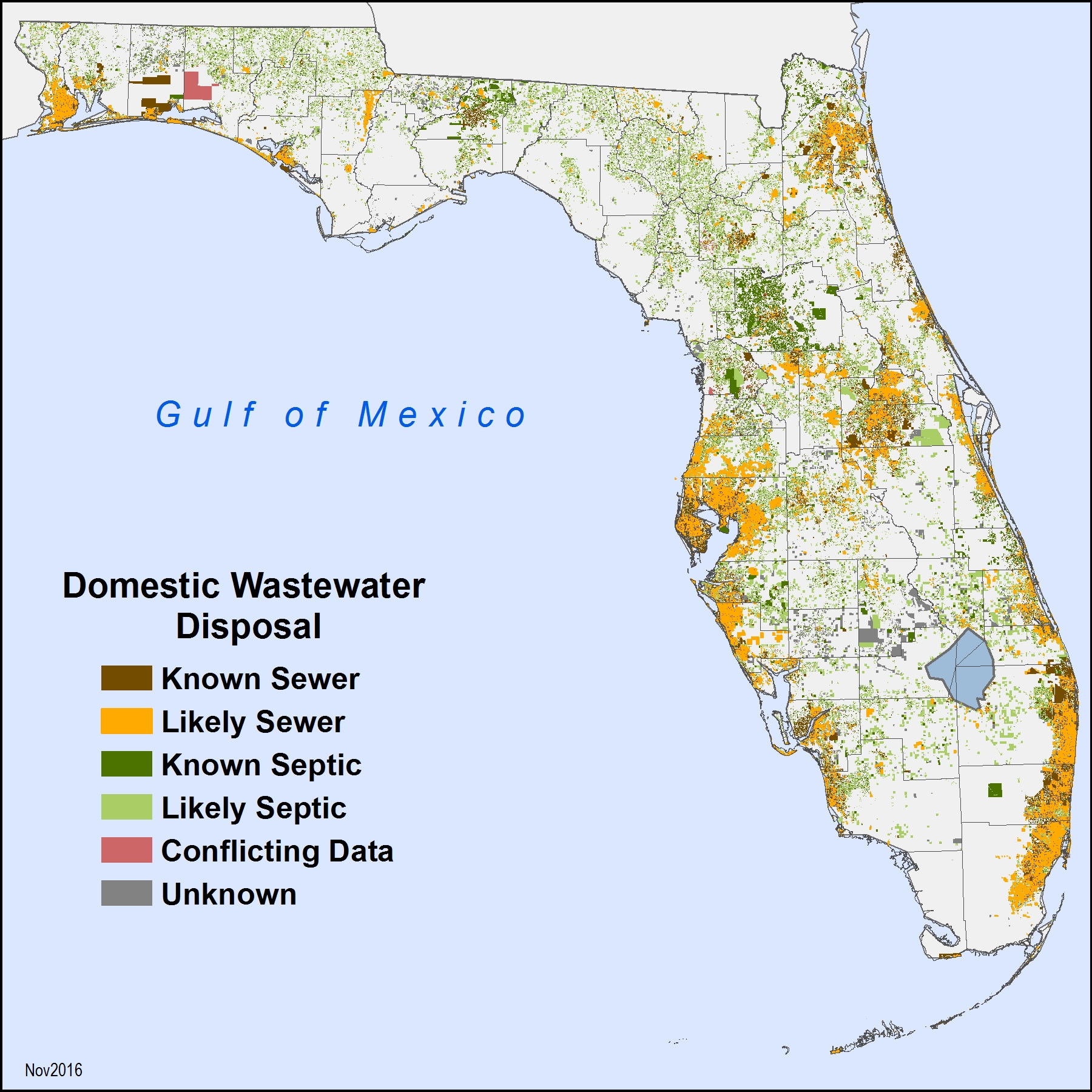 Wastewater Disposal Methods by Property in Florida
