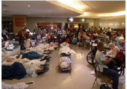 room full of special need shelter people
