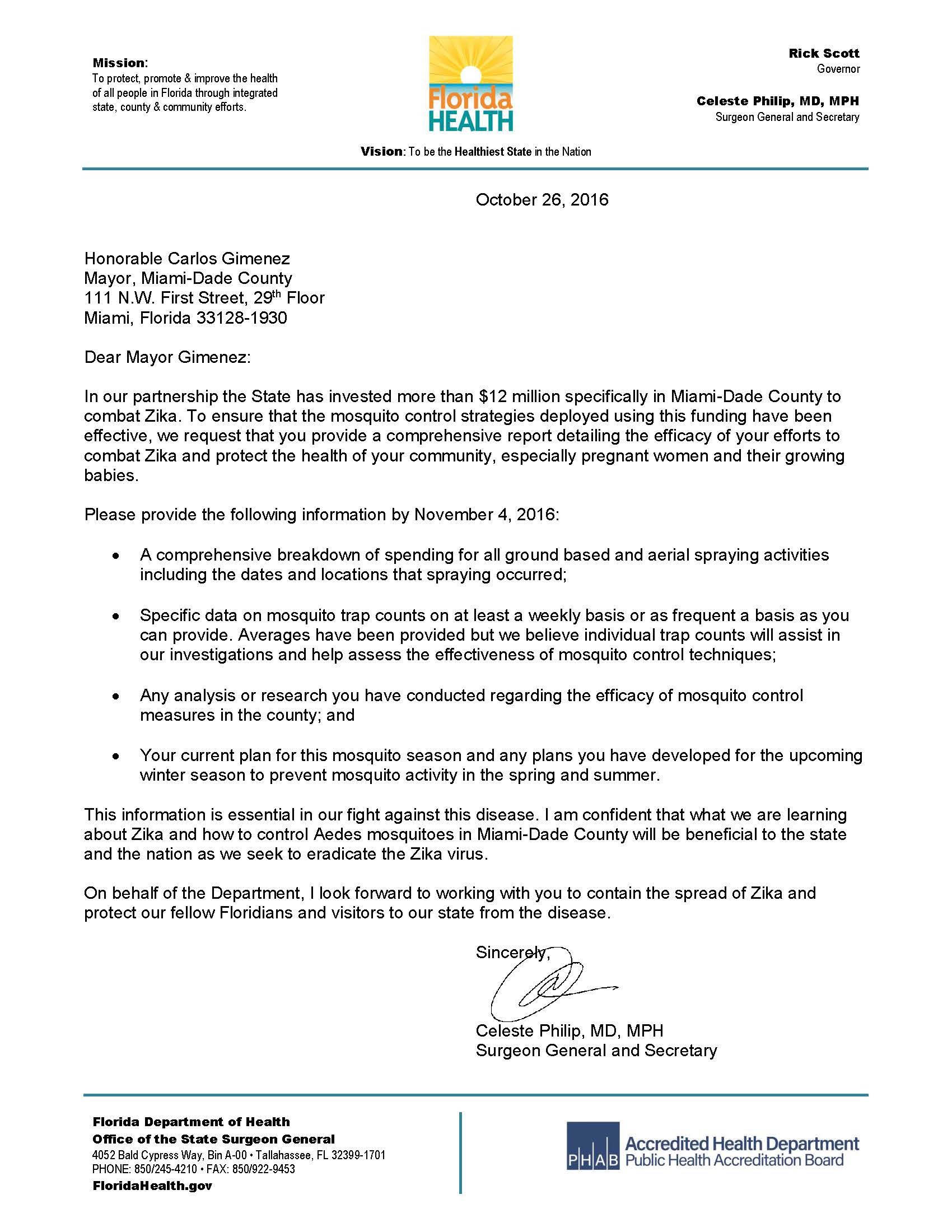State Surgeon General Comprehensive Mosquito Control Plan State Surgeon General Comprehensive Mosquito Control Plan