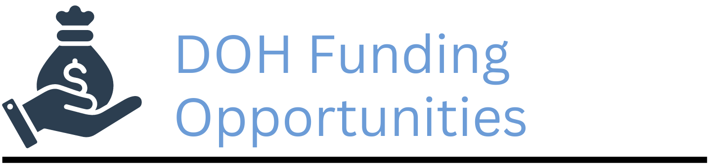 DOH Funding Opportunities button, this link opens in a new window