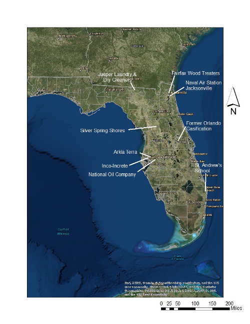 Map of Florida highlighting locations of success stories listed below.