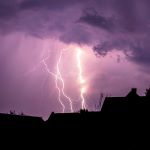 Image of lightning in a night sky