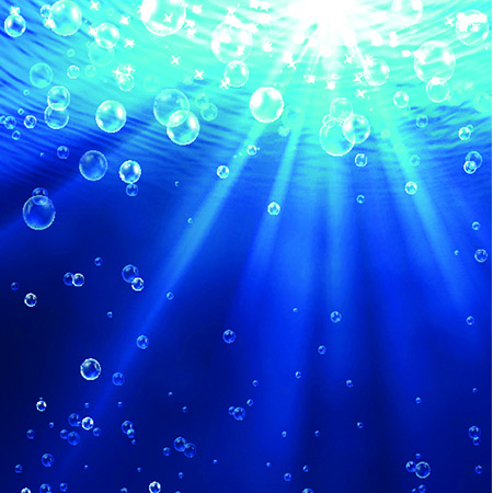 blue water - decorative with bubbles