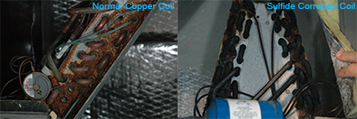 Normal Copper Coil vs Sulfide Corroded Coil