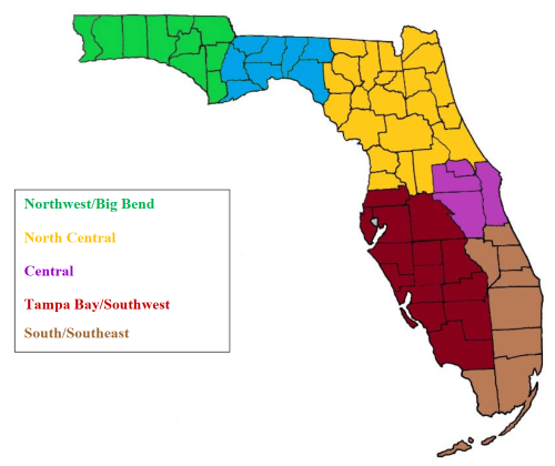 Title V Region Map Email Links