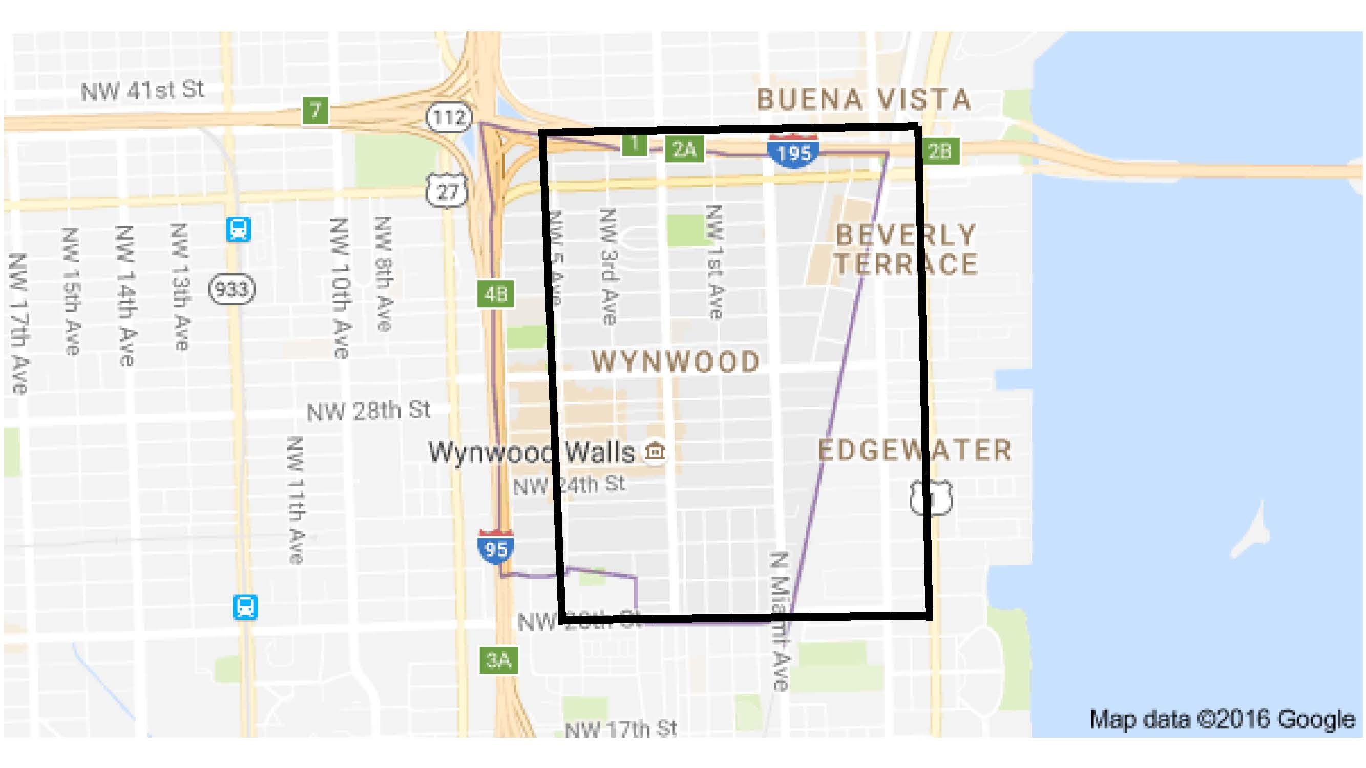 Map of area affected by locally acquired Zika cases