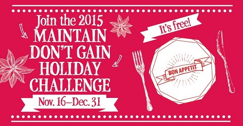 Maintain Don't Gain Holiday Challenge Banner