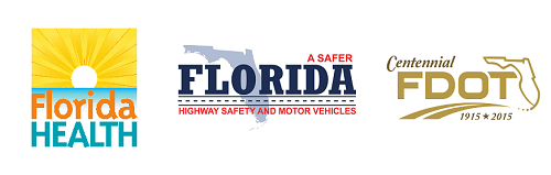 FDOH logo, FHSMV logo, FDOT logo