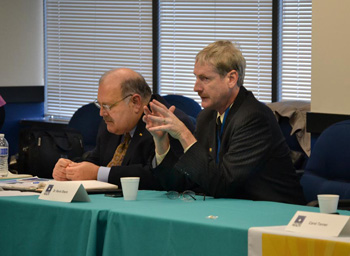 DOH and CDC Tuberculosis Partnership meeting photo. Image of attendees at conference tables.