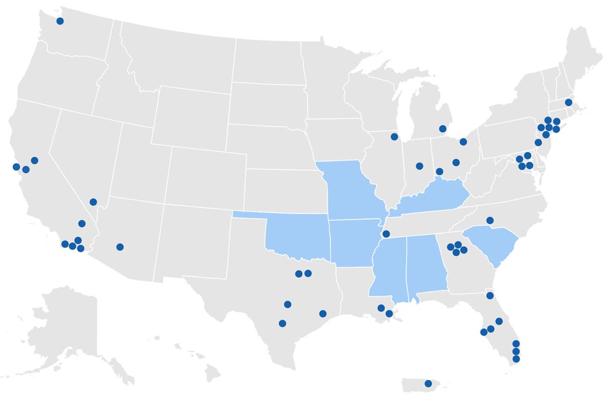 EHE Phase 1 Area Map Showing Clusters