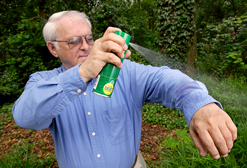 Use insect repellant that contains 25% DEET to prevent mosquito bites.