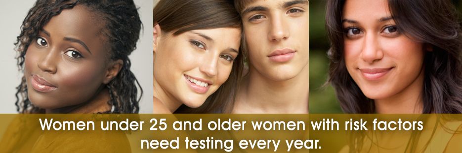 Women under 25 and older women with risk factors need testing every year.