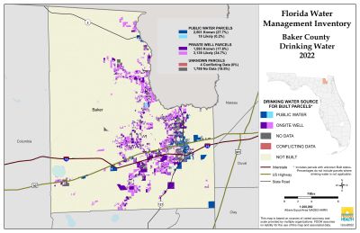 Drinking Water $County Single Map