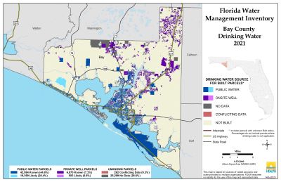 Drinking Water $County Single Map