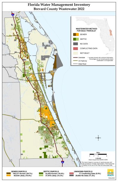 Wastewater $County Single Map