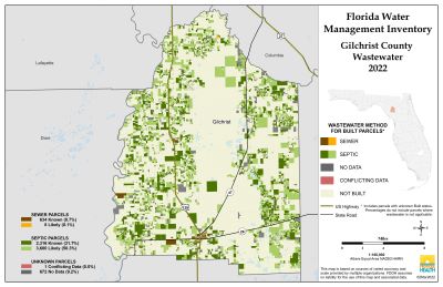 Wastewater $County Single Map