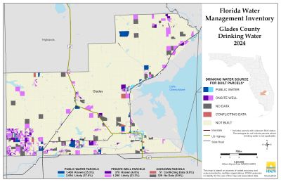Drinking Water $County Single Map