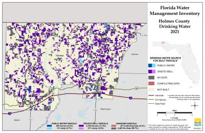 Drinking Water $County Single Map