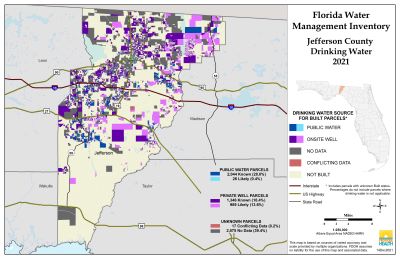 Drinking Water $County Single Map