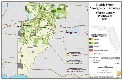 Wastewater $County Single Map