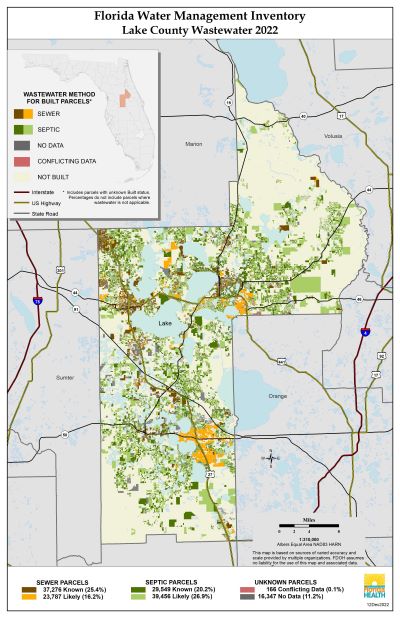 Wastewater $County Single Map