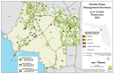 Wastewater $County Single Map