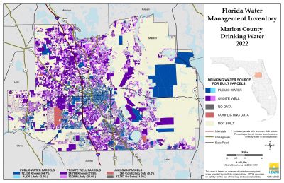 Drinking Water $County Single Map