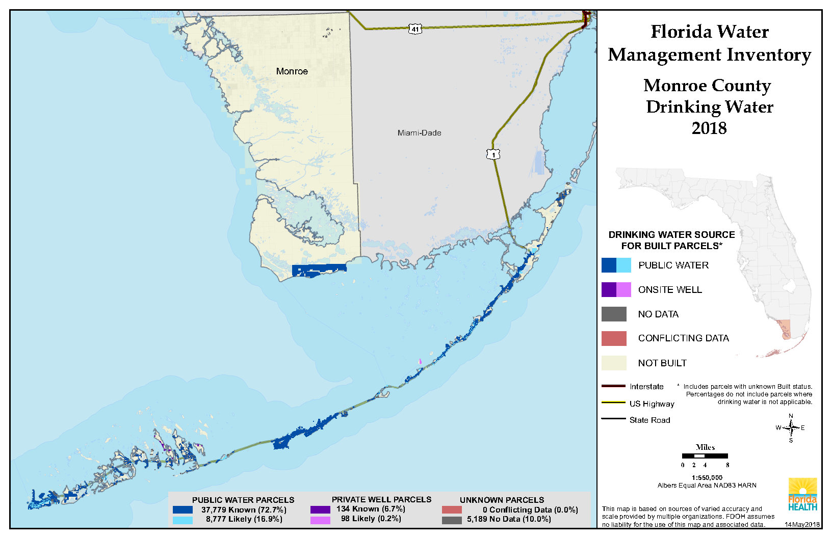 Drinking Water $County Single Map