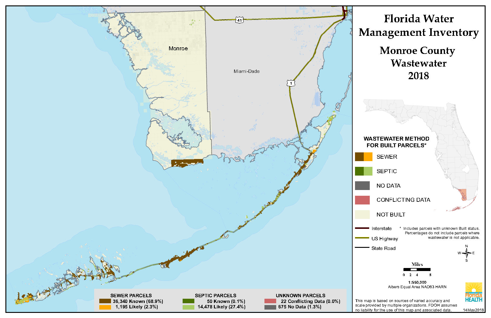 Wastewater $County Single Map