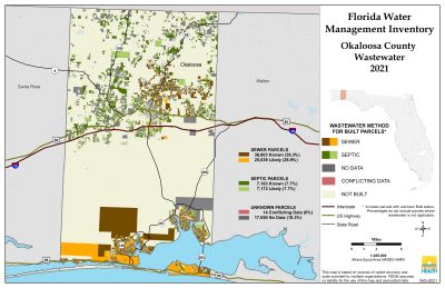 Wastewater $County Single Map