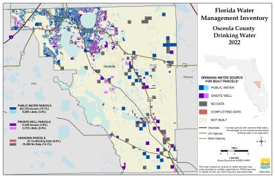 Drinking Water $County Single Map