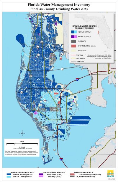 Drinking Water $County Single Map