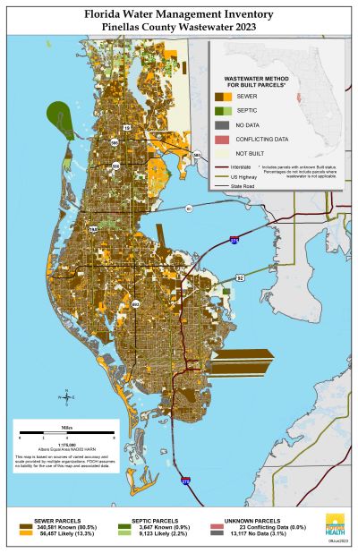 Wastewater $County Single Map