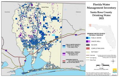 Drinking Water $County Single Map