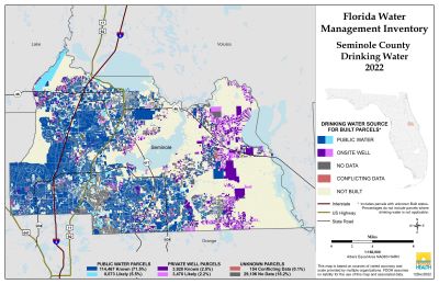 Drinking Water $County Single Map