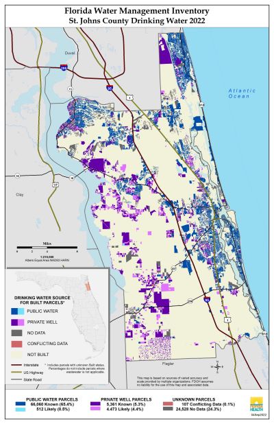 Drinking Water $County Single Map