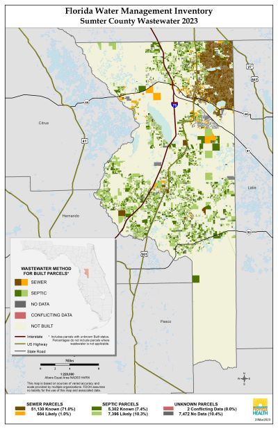 Wastewater $County Single Map