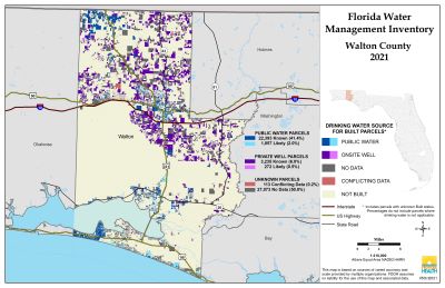 Drinking Water $County Single Map