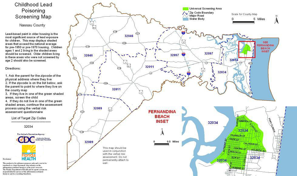 Nassau County Screening Map - Opens in New Window - 106KB.