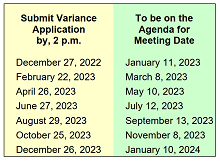 calendar dates for meeting 