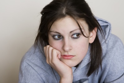 Picture of young woman who is depressed