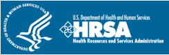 U.S. department of Health and Human Services, HRSA logo