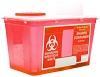 biomedical waste container red
