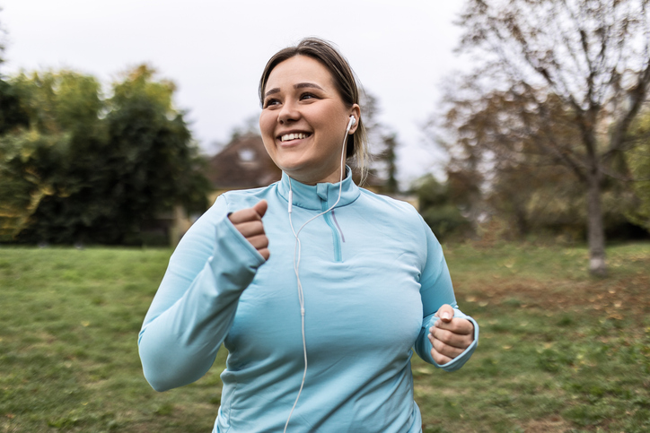 Young woman exercising