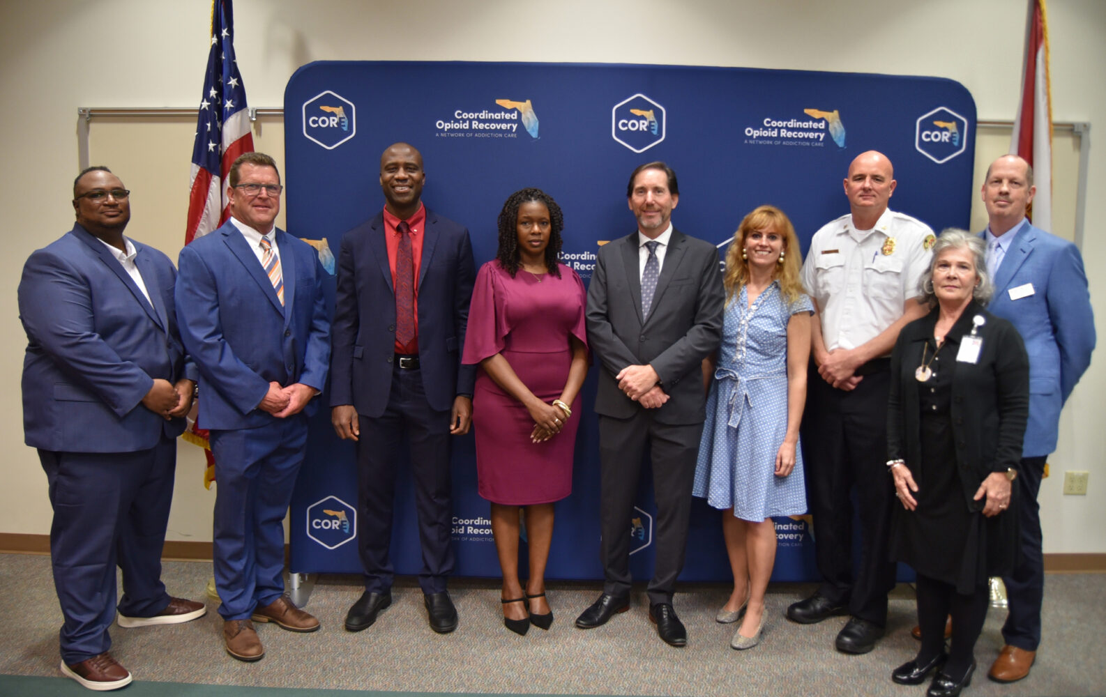 State Surgeon General Dr. Joseph Ladapo, Deputy Secretary for Health Dr. Kenneth Scheppke, and Florida Department of Children and Families Deputy Secretary for Substance Abuse and Mental Health Erica Floyd Thomas, alongside community partners, visited the expansion of the Coordinated Opioid Recovery (CORE) in Duval County