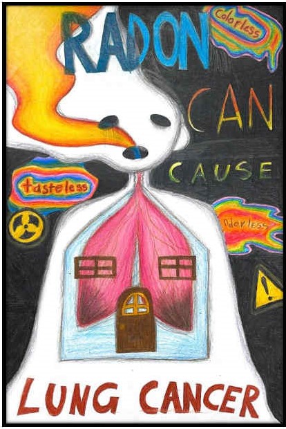2022 1st place national winning poster from the radon awareness poster contest