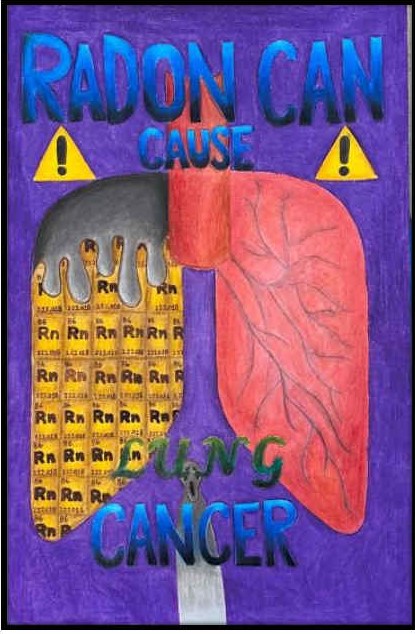 2022 2nd place winning poster from the radon awareness poster contest