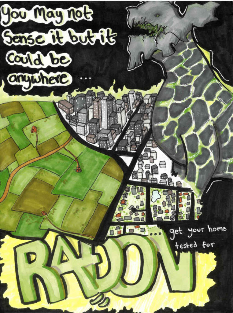 2022 3rd place winning poster from the radon awareness poster contest