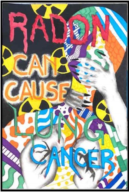 2022 honorable mention poster from the radon awareness poster contest