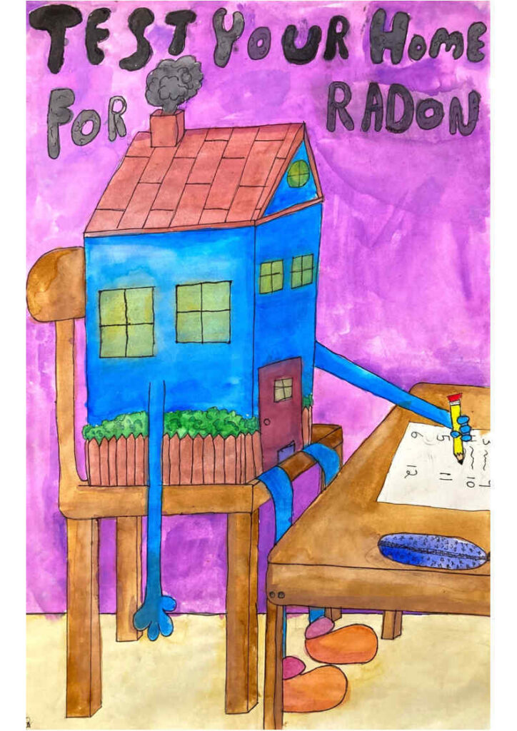 2023 2nd place winning poster from the radon awareness poster contest